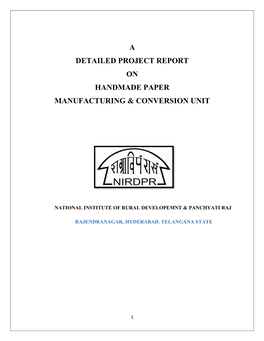 A Detailed Project Report on 