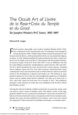 The Occult Art of L'ordre De La Rose+Croix Du Temple Et Du Graal