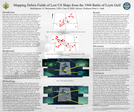 Mapping Debris Fields of Lost US Ships from the 1944 Battle of Leyte Gulf Midshipman 1/C Buinauskas, USN, Class of 2020; Advisor: Professor Peter L