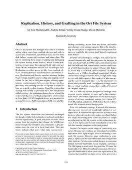 Replication, History, and Grafting in the Ori File System
