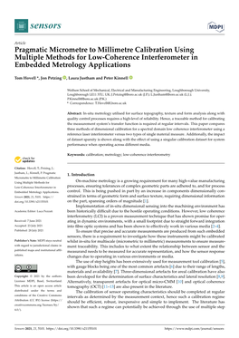 Pragmatic Micrometre to Millimetre Calibration Usingmultiple Methods