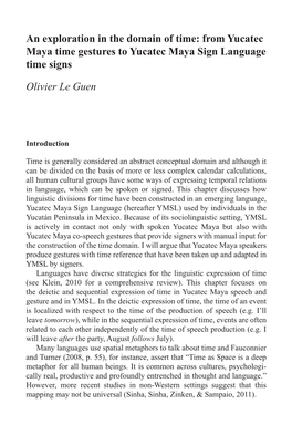 From Yucatec Maya Time Gestures to Yucatec Maya Sign Language Time Signs