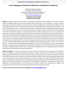 Tunnel Manganese Oxides for Lithium-Ion and Sodium-Ion Batteries