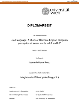 Diplomarbeit