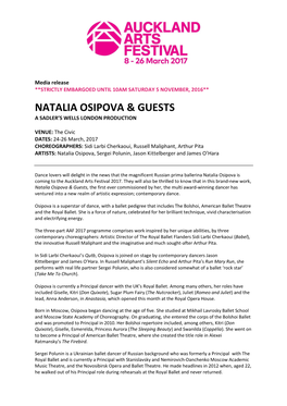Natalia Osipova & Guests