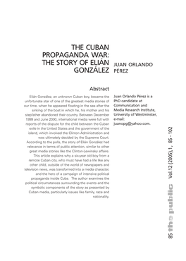 The Cuban Propaganda War: the Story of Elián González