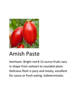 Amish Paste Heirloom