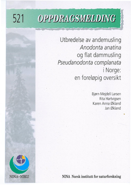 Utbredelse Av Andemusling Og Flat Dammusling I Norge