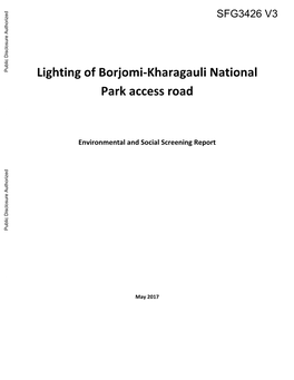 Lighting of Borjomi-Kharagauli National Park Access Road