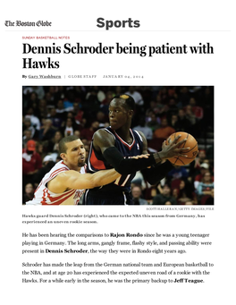 Dennis Schroder Being Patient with Hawks