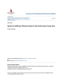 Women Artists in the South Asian Visual Arts