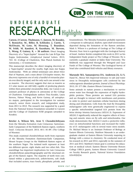 Undergraduate Research Highlights