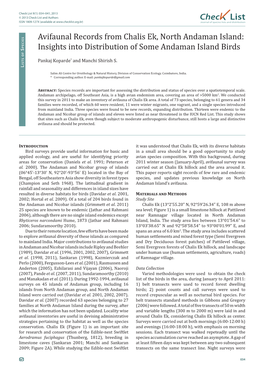 Check List 9(1): 034–041, 2013 © 2013 Check List and Authors Chec List ISSN 1809-127X (Available at Journal of Species Lists and Distribution