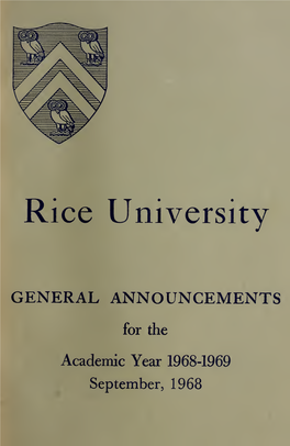 Rice University General Announcements