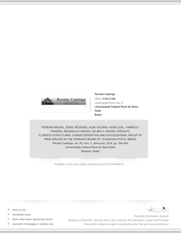 Redalyc.FLORISTIC-STRUCTURAL CHARACTERIZATION AND