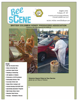 August 2009 Volume 25 #3 British Columbia Honey Producers Association