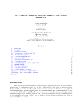 An Elementary Proof of Quillen's Theorem for Complex Cobordism