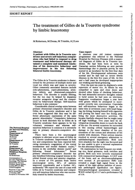 By Limbic Leucotomy