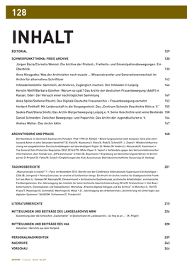INHALT Editorial 129