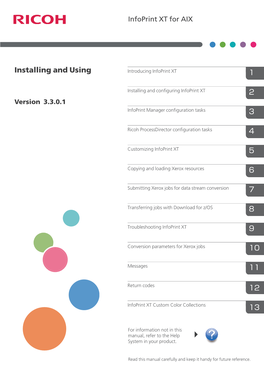 Installing and Using Introducing Infoprint XT 1