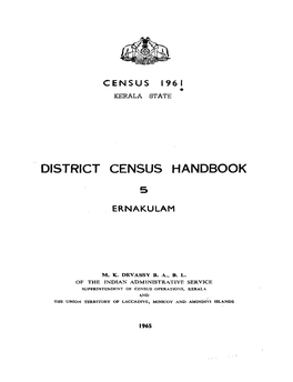 District Census Handbook, 5 Ernakulam