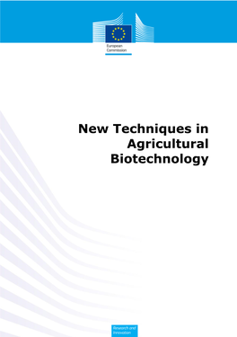 New Techniques in Agricultural Biotechnology