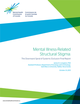 Mental Illness-Related Structural Stigma: the Downward Spiral of Systemic Exclusion Final Report