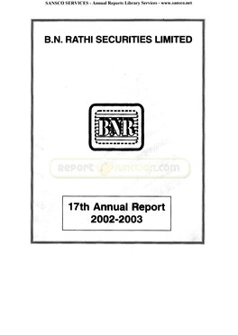 3 17Th Annual Report 2002-2003