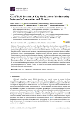 Gas6/TAM System: a Key Modulator of the Interplay Between Inflammation