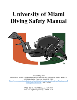 UM Dive Safety Manual