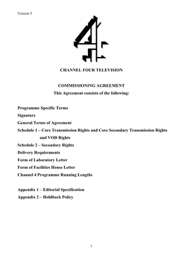 Programme Specific Terms Signature