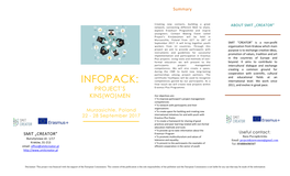 INFOPACK: Competences Gained by Our Participants