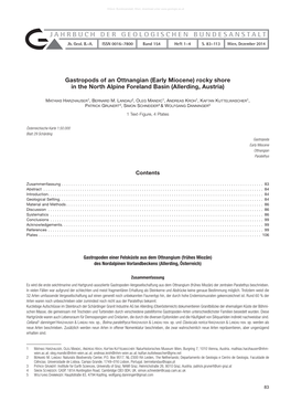 JAHRBUCH DER GEOLOGISCHEN BUNDESANSTALT Jb