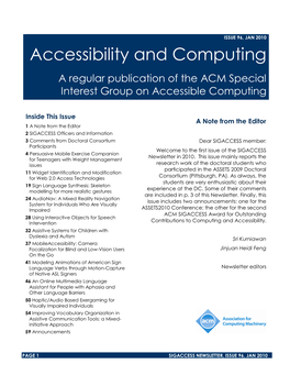 Accessibility and Computing