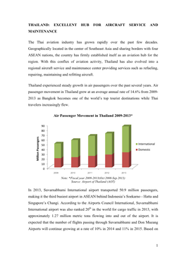 Thailand: Excellent Hub for Aircraft Service and Maintenance