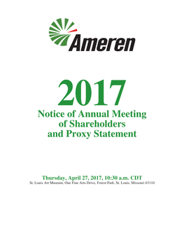 Ameren Proxy Statement