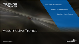 Automotive Trends PASSENGER VEHICLES