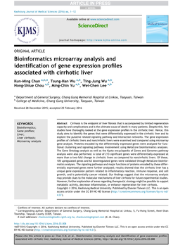 Bioinformatics Microarray Analysis and Identification of Gene