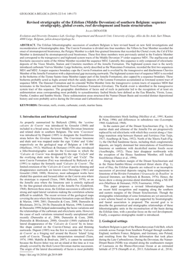 Revised Stratigraphy of the Eifelian (Middle Devonian) of Southern Belgium: Sequence Stratigraphy, Global Events, Reef Development and Basin Structuration