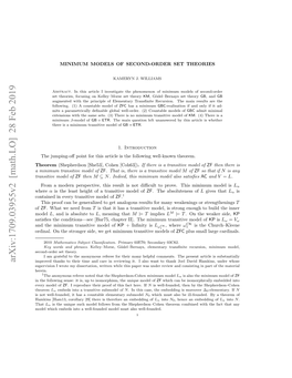 Minimum Models of Second-Order Set Theories