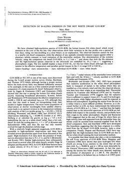 1988Apj. . .335. .953R the Astrophysical Journal, 335:953-961