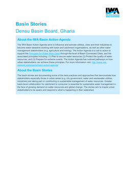 Basin Stories Densu Basin Board, Ghana