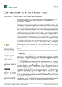 Gastrointestinal Dysfunction in Parkinson's Disease