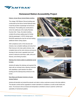 Homewood Station Accessibility Project