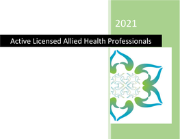 Active Licensed Allied Health Professionals