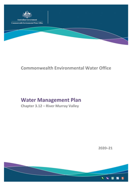 Water Management Plan 2020-21: Chapter 3.12