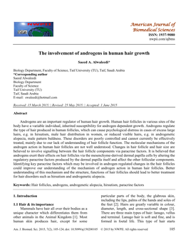 The Involvement of Androgens in Human Hair Growth