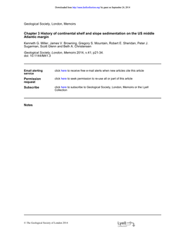 Atlantic Margin Chapter 3 History of Continental Shelf and Slope