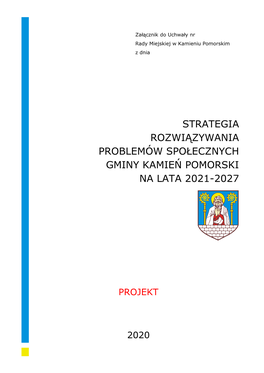 Strategia Rozwiązywania Problemów Społecznych Gminy Kamień Pomorski Na Lata 2021-2027