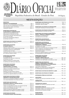 Estado Do Pará NESTA EDIÇÃO